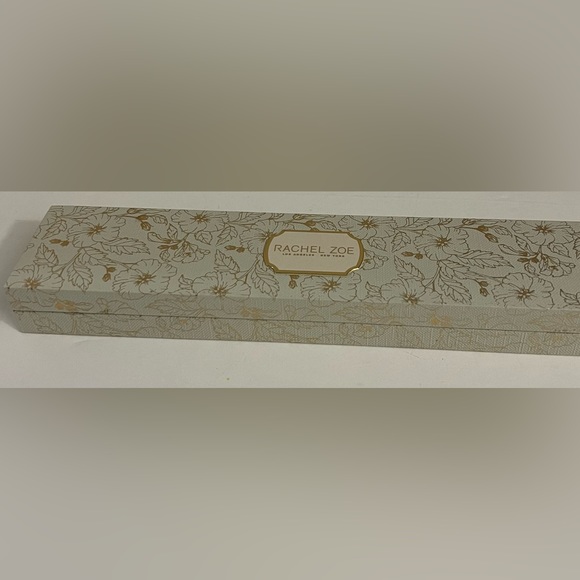 New Rachel Zoe 14K Gold Plated 4 Leaf Cubic Zirconia Black & Gold Bracel… - Picture 15 of 16